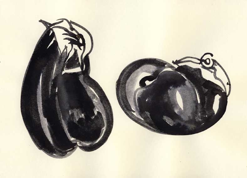 two twerking eggplants (landscape)       